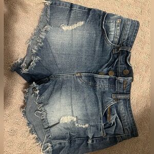 Guess ripped jean blue shorts, size 26